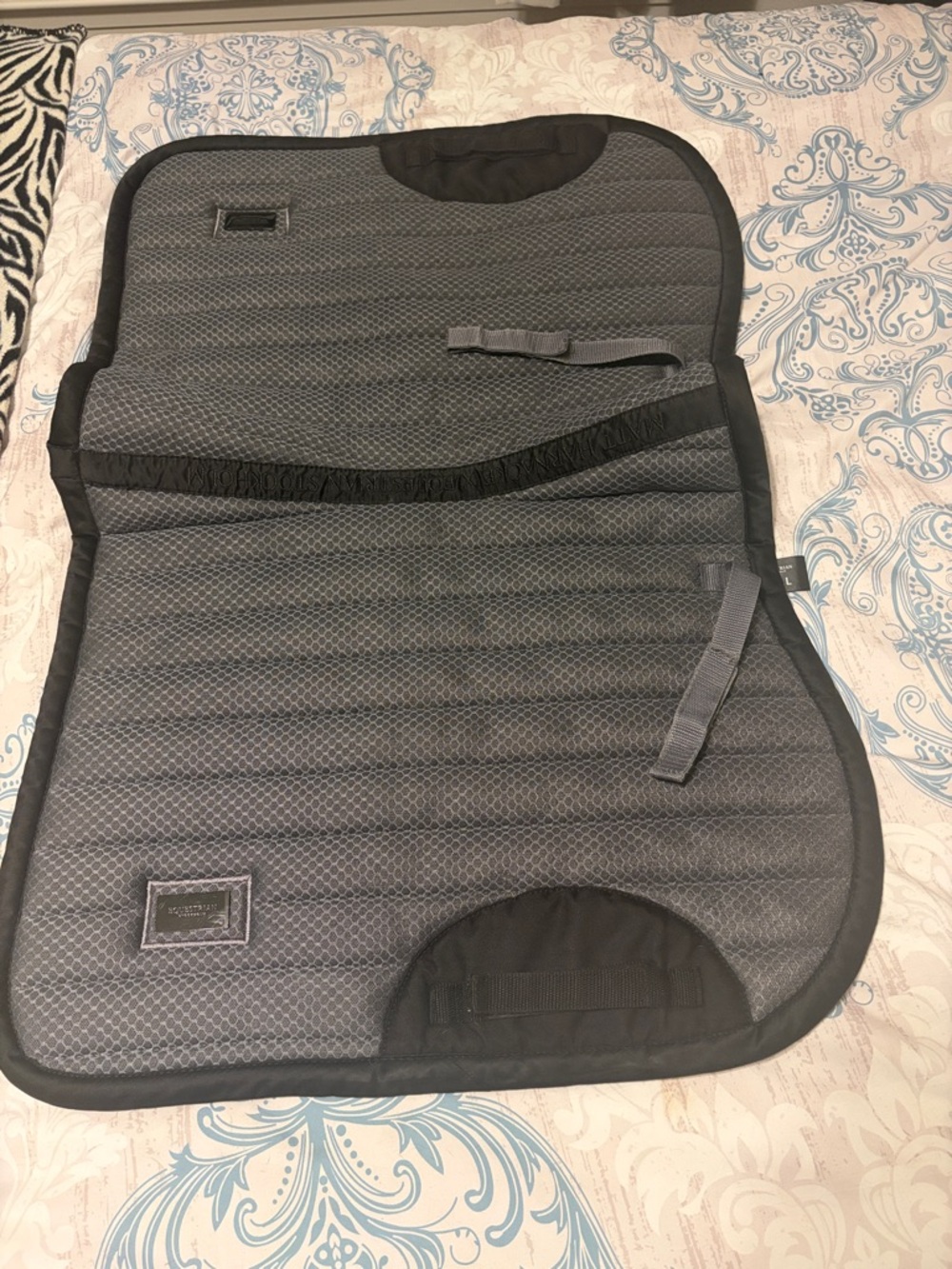 Equestrian Stockholm Quilted Gray Saddle Pad